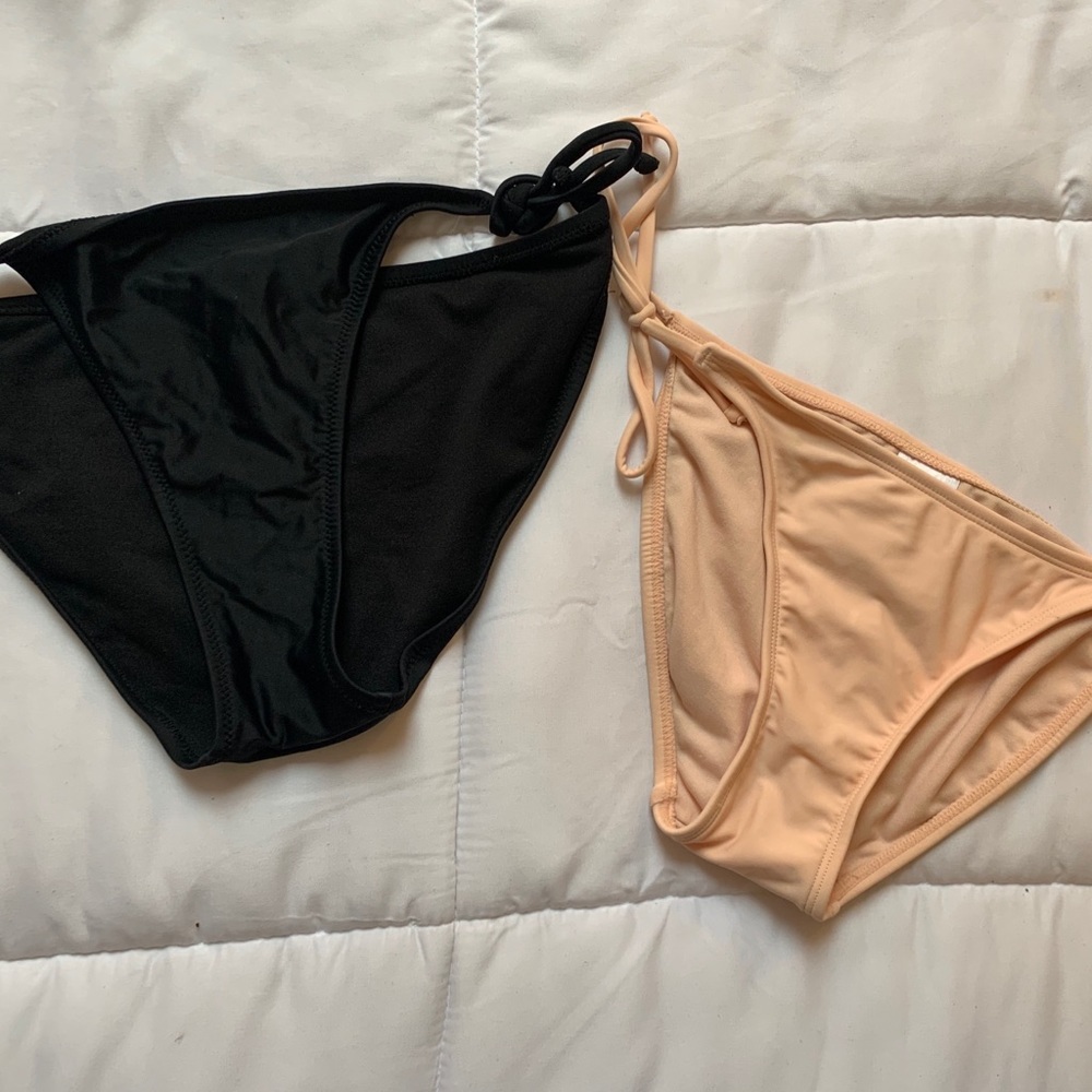 Peach (Xhilaration) and black ( old navy) bottoms